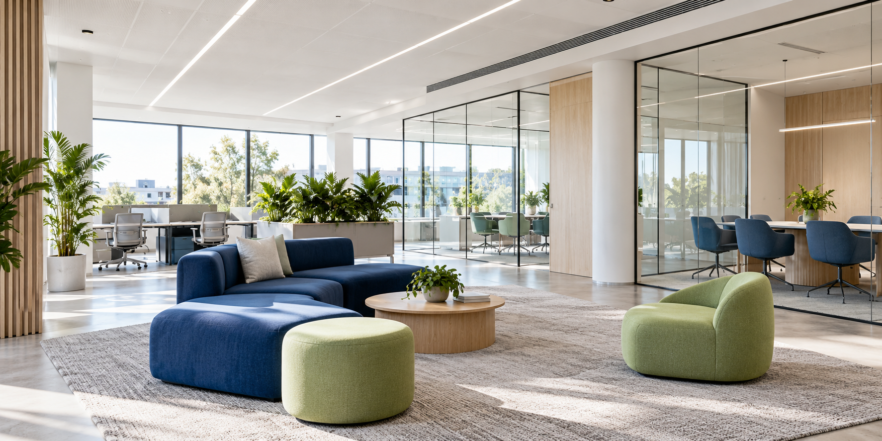 Illustrative modern office interior