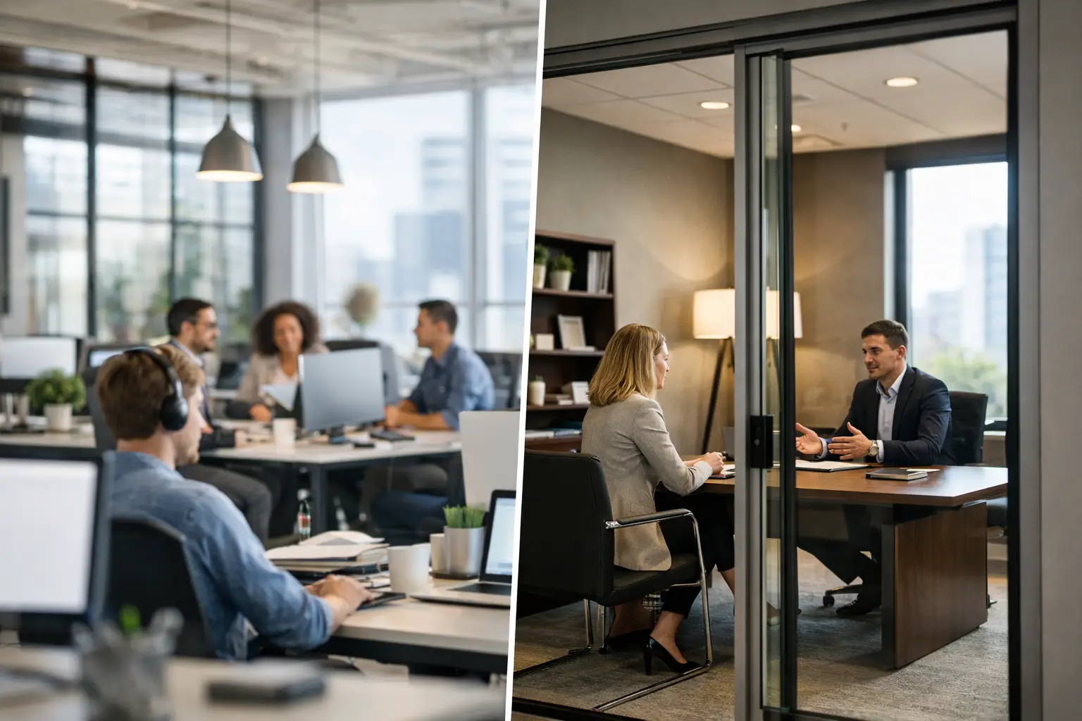 Open Plan Versus Private Offices Compared