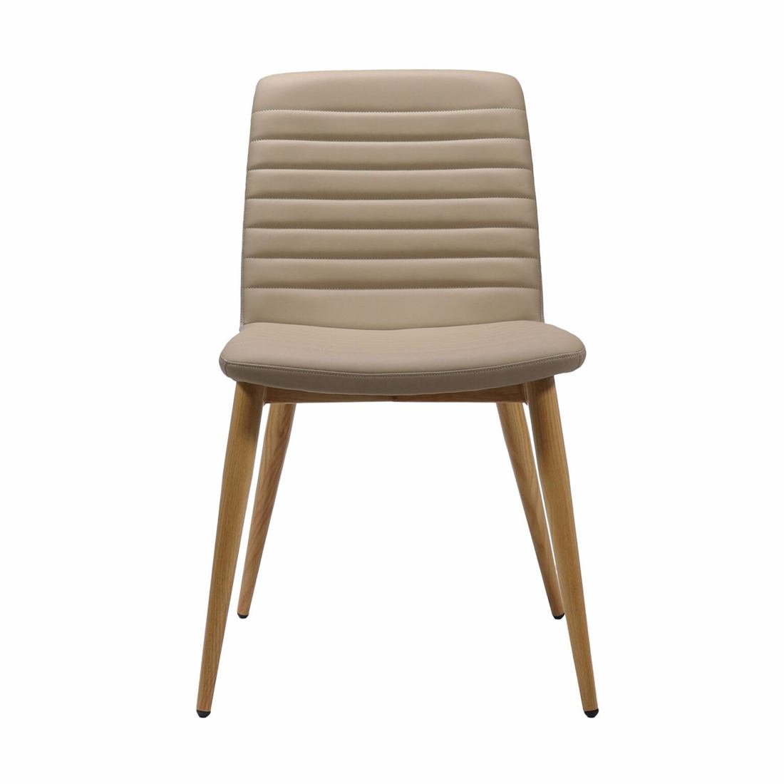 Taupe meeting chair on timber legs